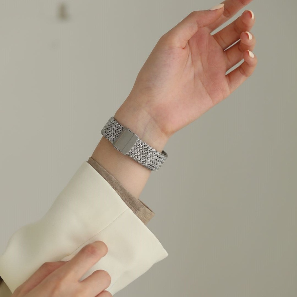 Dây đeo inox Milanese đồng hồ thông minh thích hợp cho Apple Watch 7 6 SE 5 4 3 2