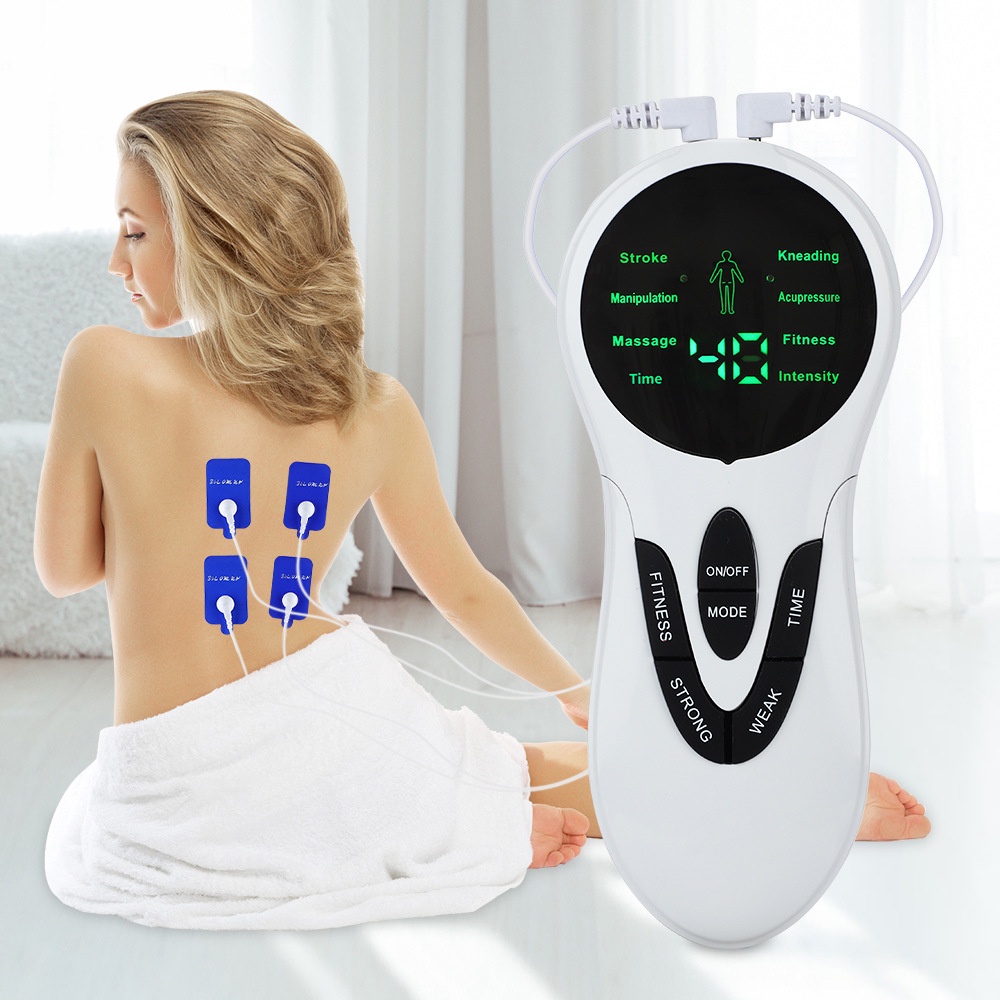 ❀⋮ Máy Mát Xa Đầu Ra Kép Xung Mini Đa Chức Năng Có Thể Sạc Lại