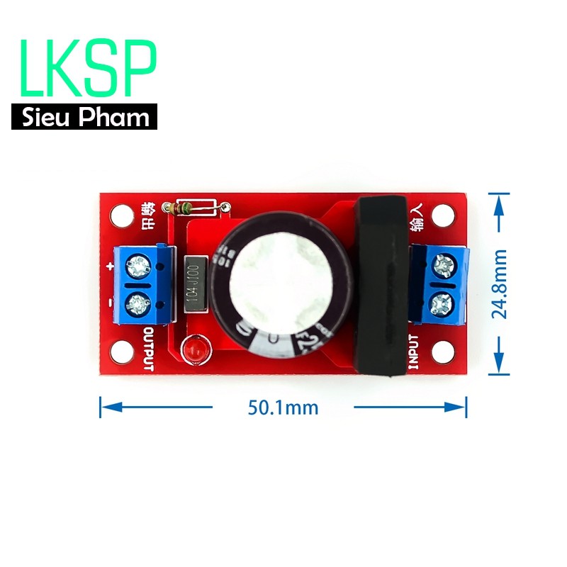 Mạch Chỉnh Lưu Cầu AC-DC 8A Gọn Gàng DIY