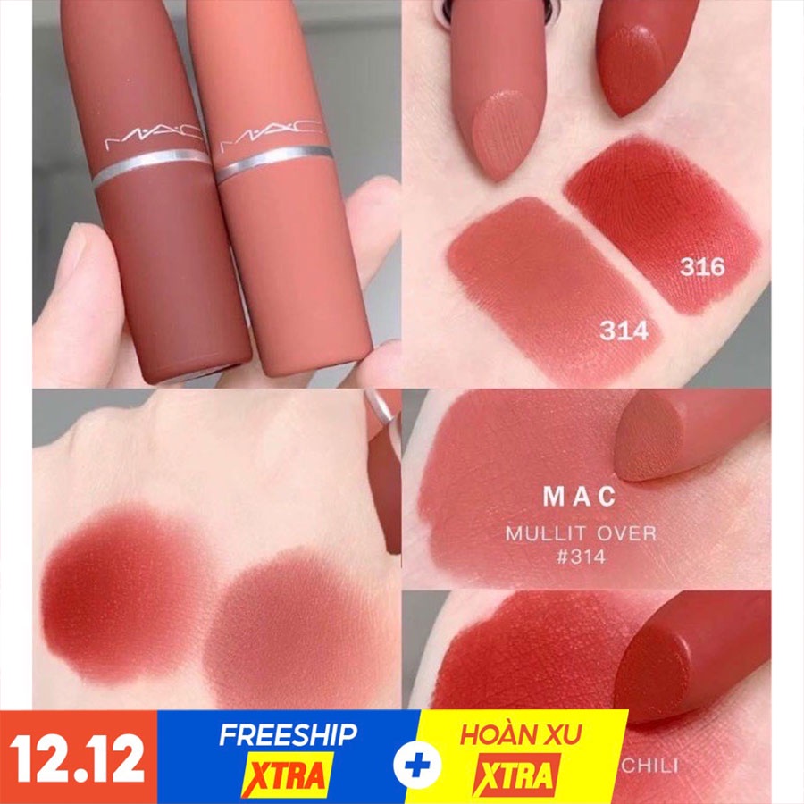 [GIÁ SỈ] Son Mac chính hãng Ruby Woo, Chili, Marrakesh màu cam cháy đỏ gạch cam đất chuẩn Auth date tới 2023 | BigBuy360 - bigbuy360.vn