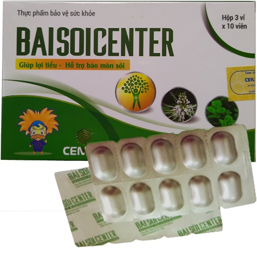 BÀI SỎI CENTER Viên uống lợi niệu, bài sỏi, hỗ trợ làm sạch và viên đường tiết niệu