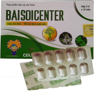 BÀI SỎI CENTER Viên uống lợi niệu, bài sỏi, hỗ trợ làm sạch và viên đường tiết niệu
