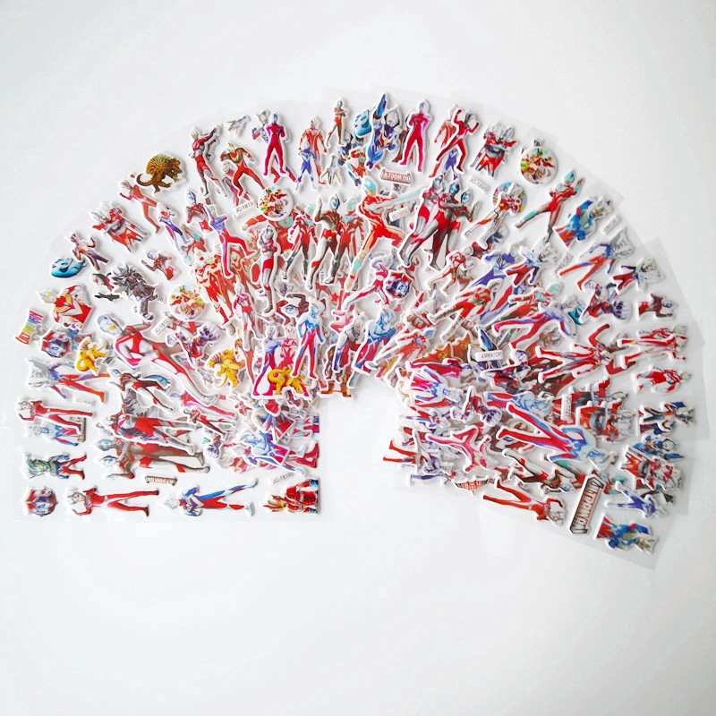 ▶ Ultraman DIY Toys Stickers ◀ 1 Sheet / 5 Sheets Cartoon 3D DIY Educational Stikers Reward Bubble Stikers