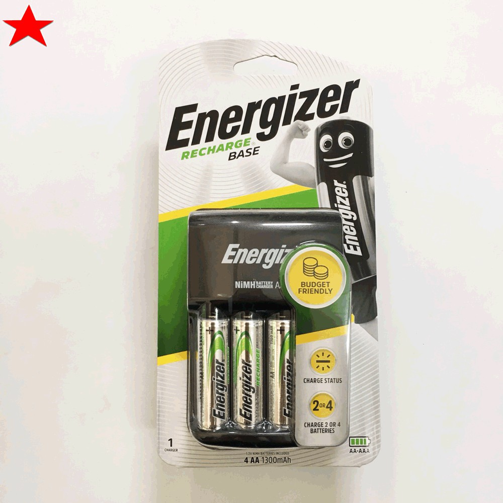 Bộ Máy Sạc Pin Energizer CHVC4 Kèm 4 Pin AA 1300mAh