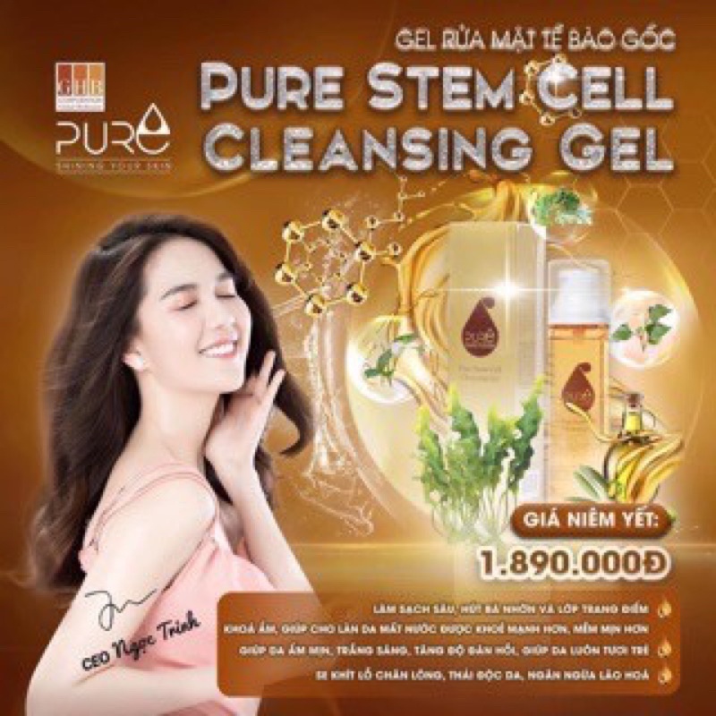 Gel rửa mặt tế bào gốc Pure chính hãng nhập khẩu 100% Hàn Quốc
