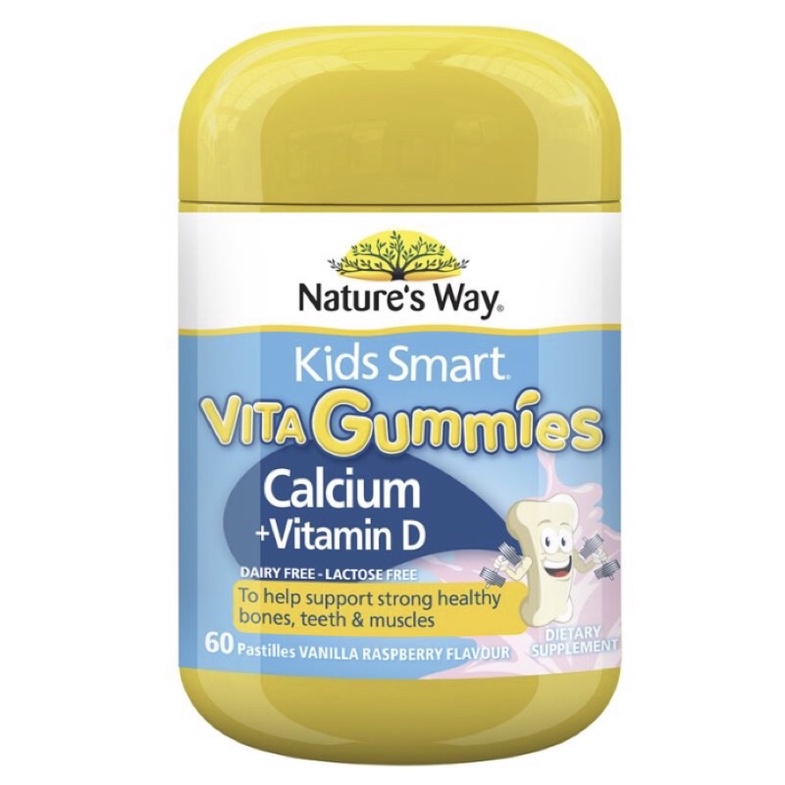 Vita Gummies Nature's Way [Úc] Kẹo gôm bổ sung vitamin cho bé từ 2 tuổi - 60 viên - 7 vị