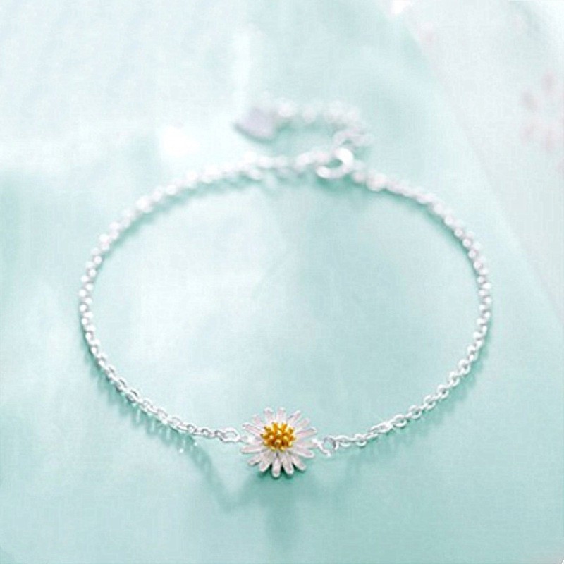 Combo dây chuyền, lắc tay, nhẫn hoa cúc họa mi dịu dàng phong cách Hàn Quốc Gommiecorner