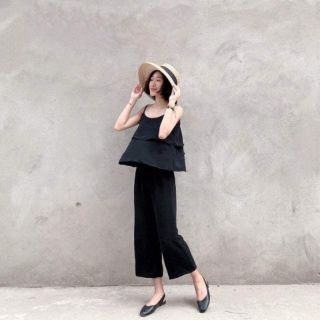 Set áo dây 2 tầng quần suông