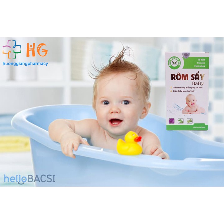 Rôm Sẩy Baby - Giảm rôm sẩy, mẩn ngứa, cứt trâu, giúp da bé luôn tươi mát (Chai 150ml)