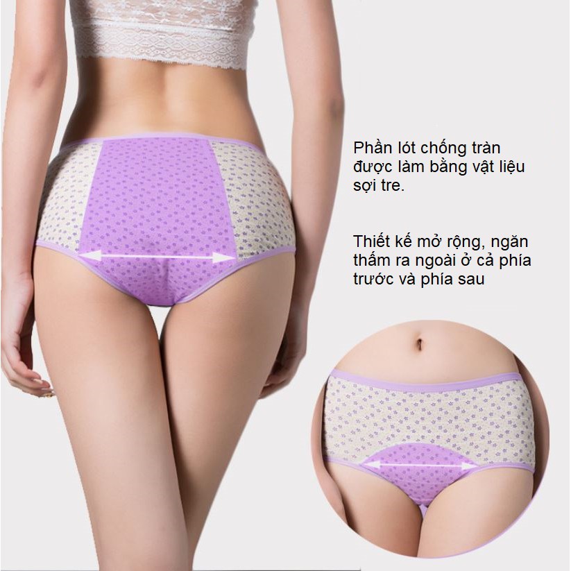 Quần Lót Chống Tràn Nguyệt San Hoa Nhí P242