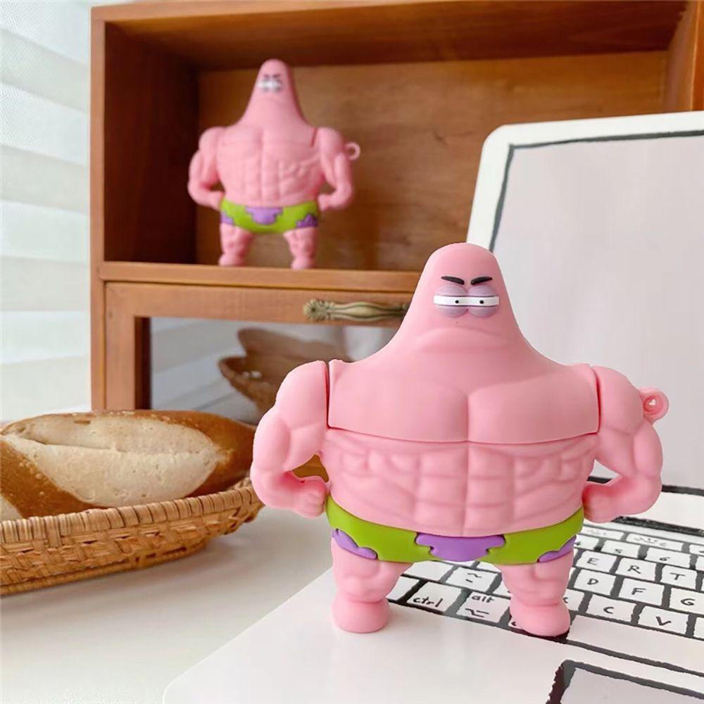 Vỏ Bảo Vệ Hộp Sạc Tai Nghe Airpods Hình Patrick Star Bằng Silicon Xinh Xắn