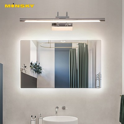 Đèn gương MONSKY DG02 Led  trang trí hiện đại trang trí phòng tắm, dùng soi tranh treo tường - ánh sáng vàng ấm cực đẹp
