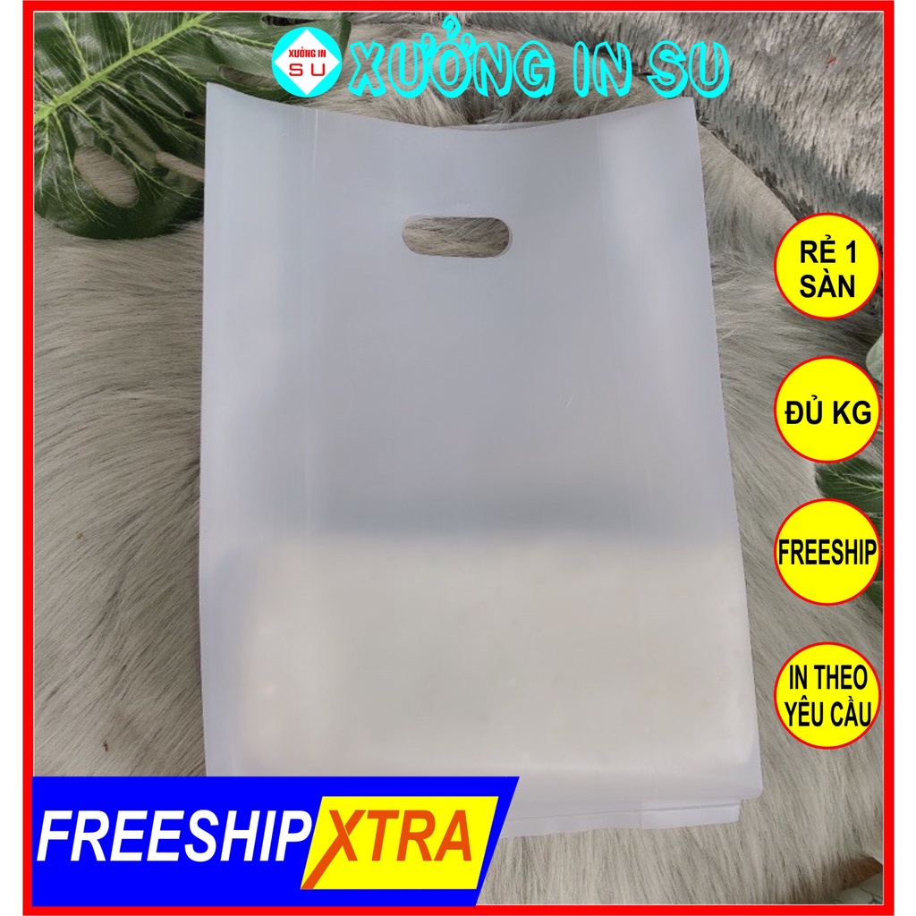 [100 Gram] Túi Nilon PE MỜ -  Bao Bì Bịch Nilon - Túi Hột Xoài Là Túi Ni Lông Đựng Áo Quần. In túi n