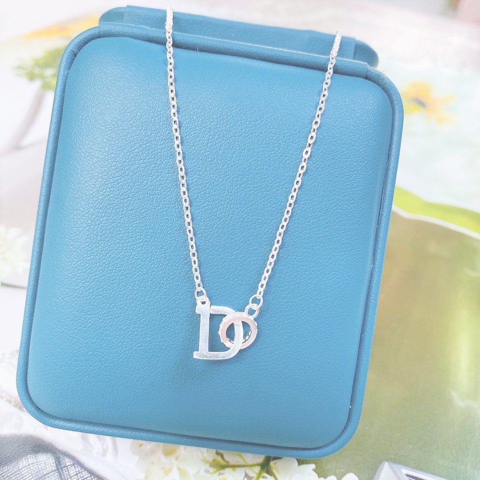 Dây chuyền nữ bạc ta mặt chữ D - Trang sức bạc Evasilver