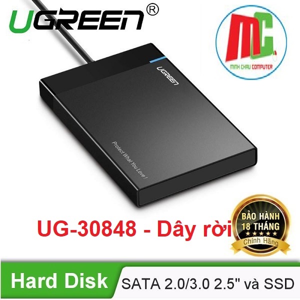 Hộp đựng ổ cứng 2,5 inch USB 3.0 Ugreen 30848 - Hàng chính hãng