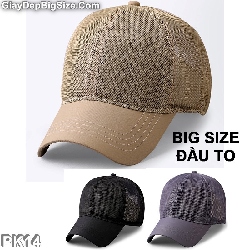 Mũ lưỡi trai, nón kết big size cỡ lớn cho nam đầu to (chu vi 60-69cm)