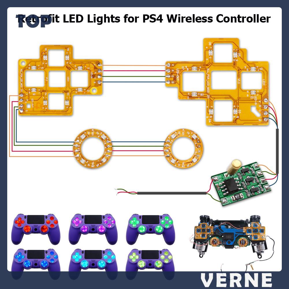 Set 6 Món Đèn Led Pcb Và Nút Bấm Cho Tay Cầm Điều Khiển Chơi Game Playstation 4 Ps4