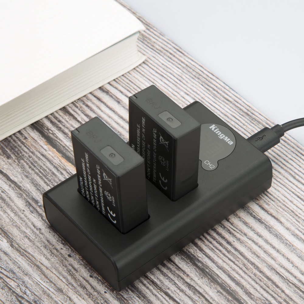 BỘ 2 PIN + DOCK SẠC ĐÔI KINGMA LP-E17  CANON / MÀN HÌNH LED HIỂN THỊ PHẦN TRĂM PIN  Tặng Hộp Chống Ẩm Pin