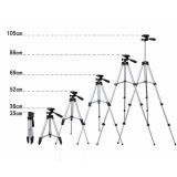 Bộ 1 Tripod TF-3110 Và 1 Giá Đỡ Điện Thoại, Máy Ảnh (Xám Bạc)