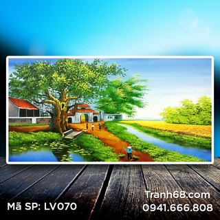 Tranh đính đá  Quê Hương Yên Bình LV070 kích thước 100*68cm.