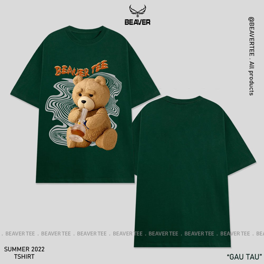 Áo thun Beaver Tee GAU TAU Local Brand tay lỡ form rộng nam nữ Unisex Freeship Extra