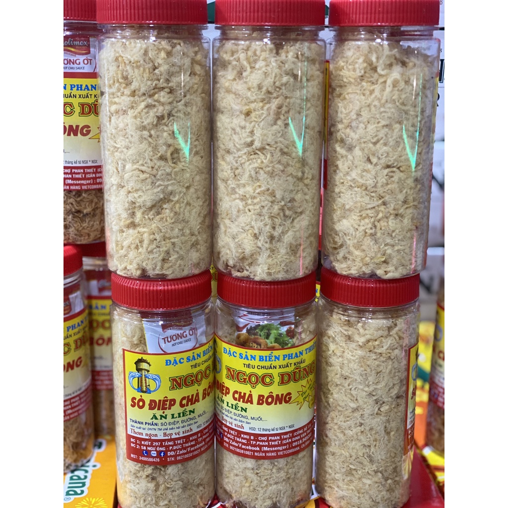 Sò Điệp Chà Bông ( ăn liền ) là món ăn ngon của Shop Đặc Sản Biển Phan Thiết NGỌC DŨNG; Hộp 200 gram. HSD 12 tháng