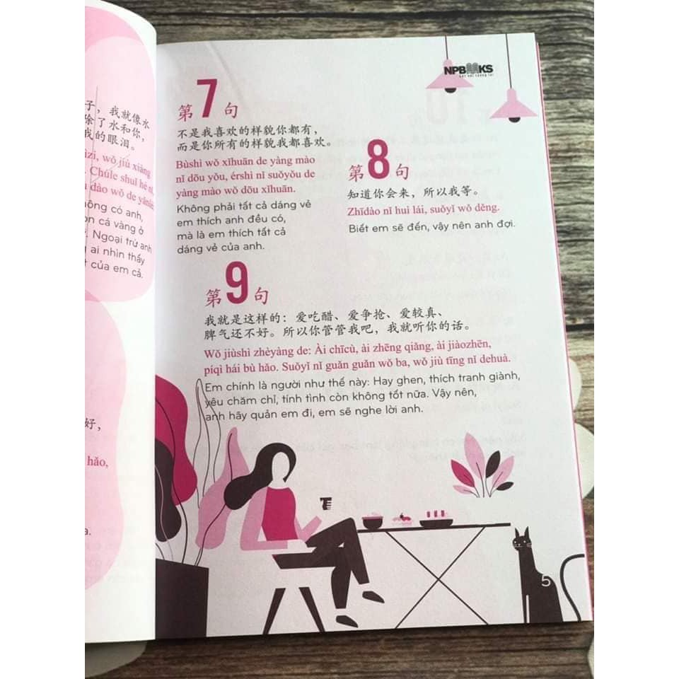 Sách - Bí kíp thả thính song ngữ trung Việt + DVD tài liệu