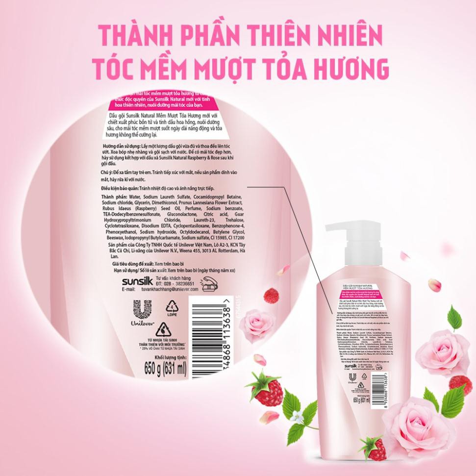 Dầu gội Sunsilk thiên nhiên 650gr