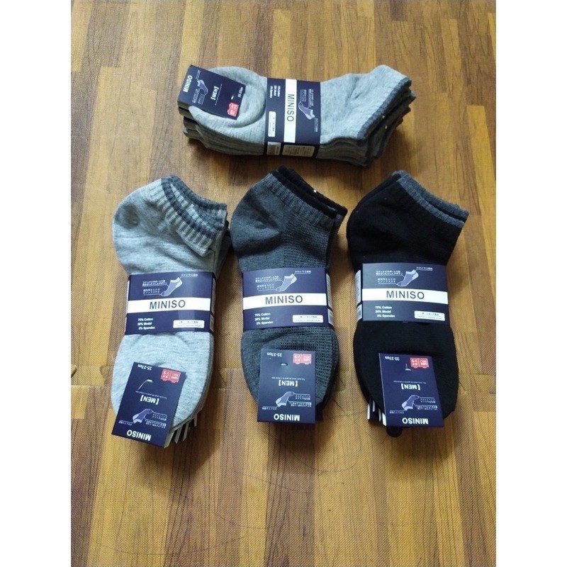 Vỉ 10 đôi tất miniso cổ ngắn loại đẹp