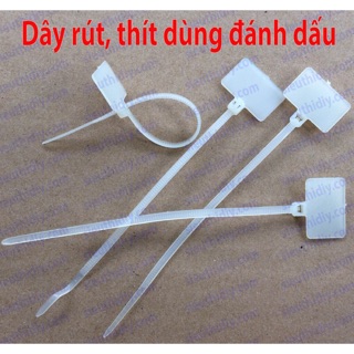 Dây rút, dây thít nhựa trắng dùng để đánh dấu 50 chiếc dài 15cm và 20 cm
