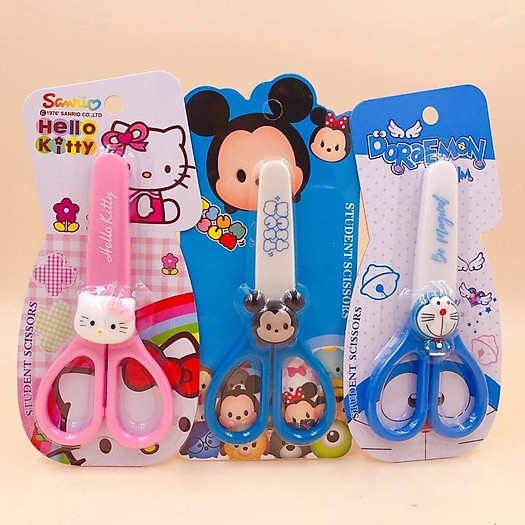 Kéo cắt giấy có nắp đậy an toàn dễ thương cute