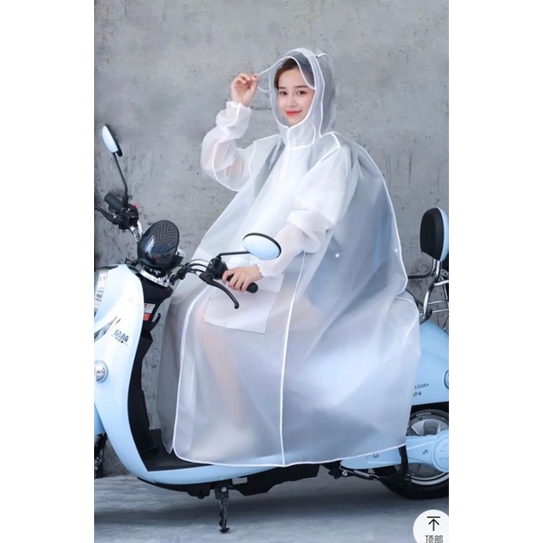 Áo Mưa thời trang Nữ Trắng Trong Suốt Có Kính Che Mưa SILICON Thành Long Hàng Loại Dày Phong Cách HÀN QUỐC cao cấp KHH16