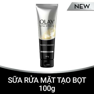 Sữa rửa mặt tạo bọt Olay total effects 100g