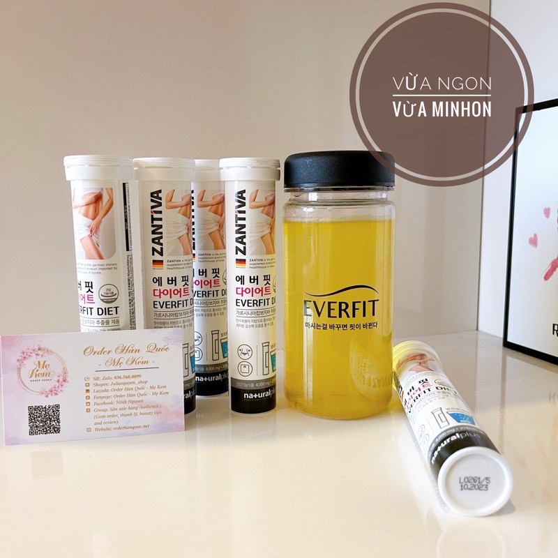Combo 3 ống sủi giảm cân Zantiva - viên uống giảm cân hàn quốc zantiva