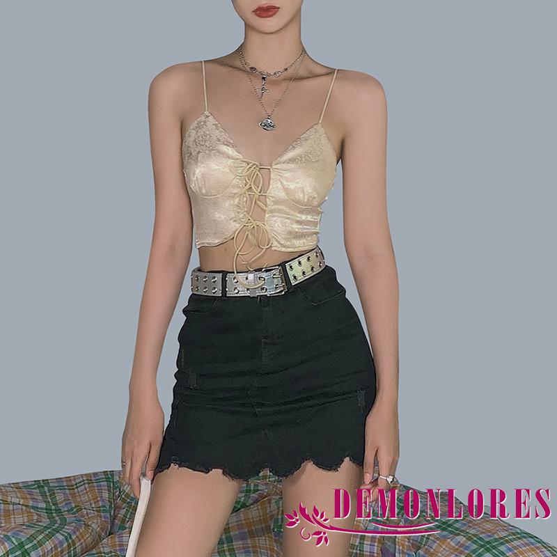 Áo Croptop Sát Nách Hoạ Tiết Hoa Thiết Kế Cổ Chữ V Quyến Rũ