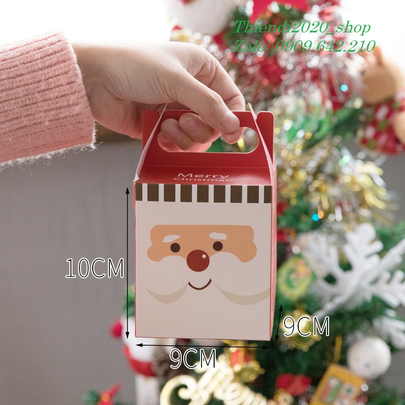 NOV13_Hộp đựng quà, bánh hình NOEL 10x9x9cm