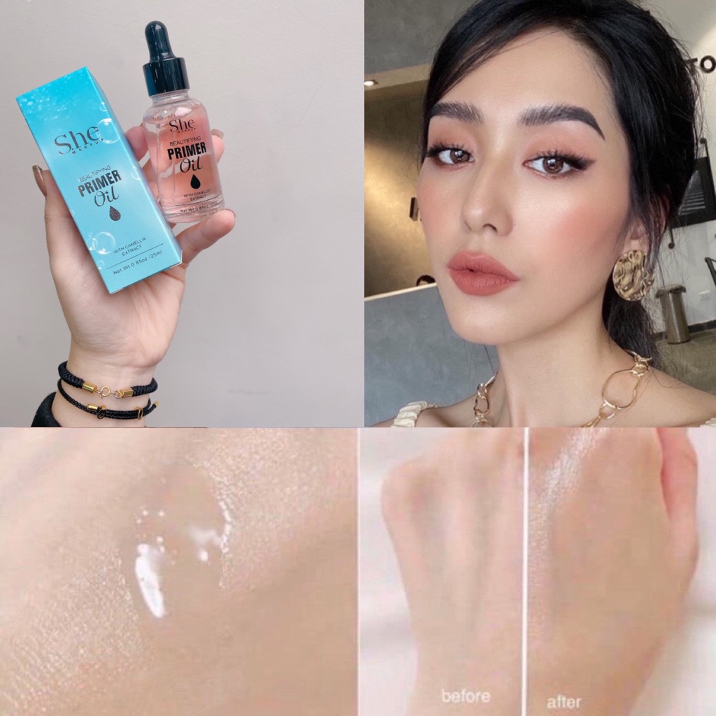 Tinh dầu She Oil Primer Mix trộn kem nền 25ml chuyên dùng pha nền