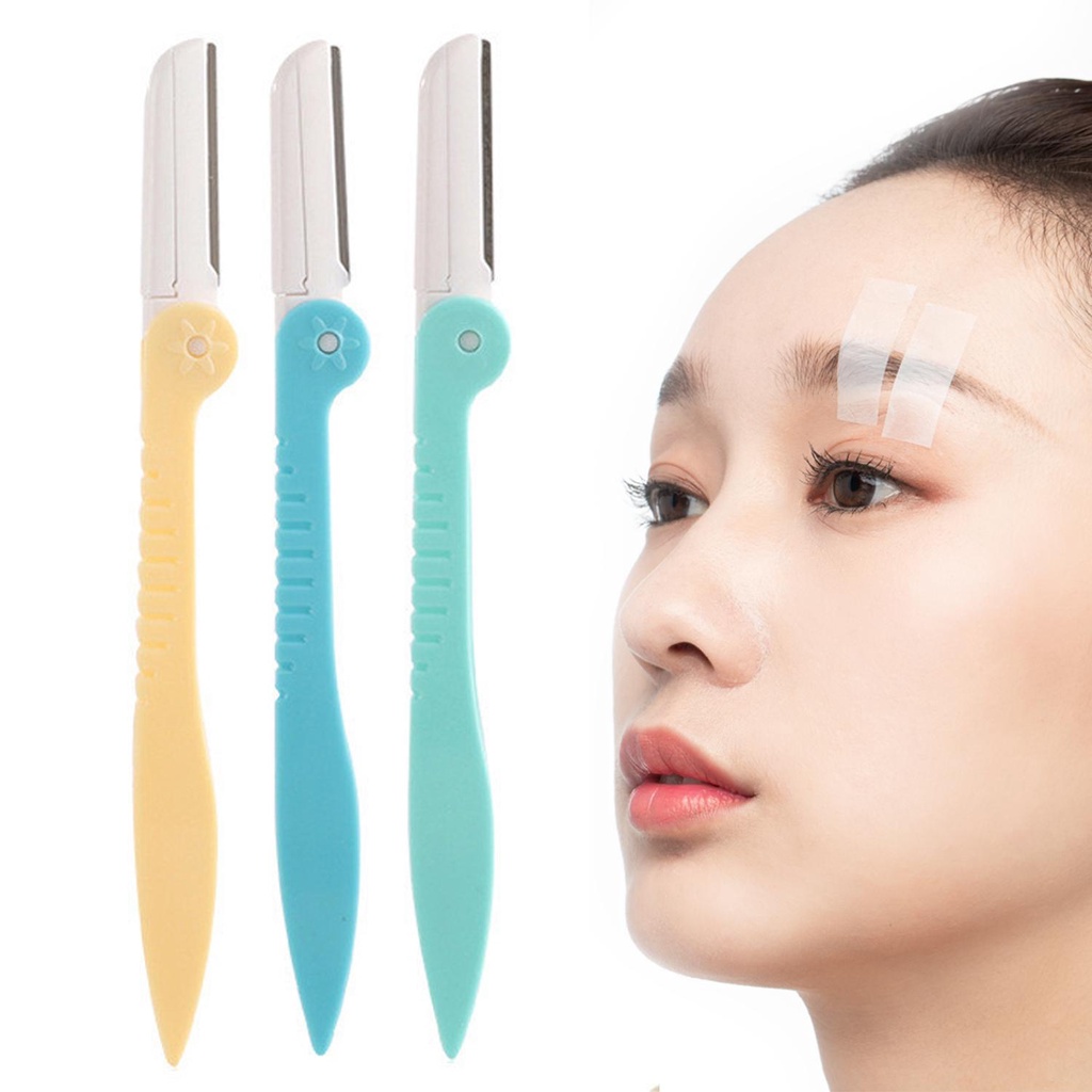 Set 3 dao cạo lông mày có thể gấp gọn an toàn thời trang dành cho nữ