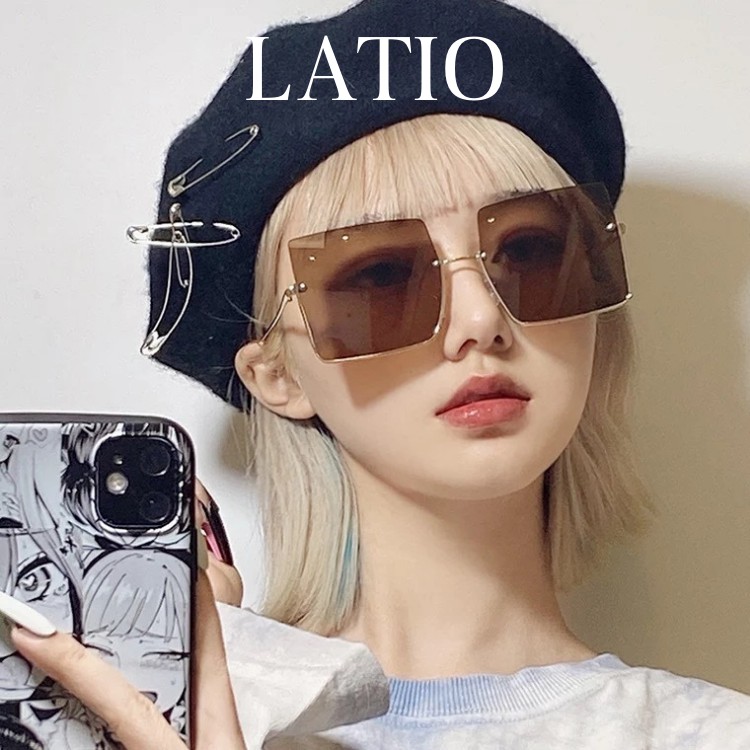 Kính mát nữ cao cấp LATIO kính mát thời trang với thiết kế không viền mắt kính Vuông tạo sự Sang Chảnh &amp; Cá Tính - KM26