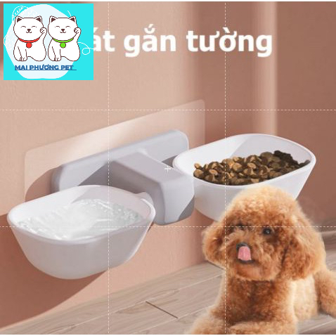 Bát gắn dán tường cho thú cưng chó mèo maiphuongpetshop