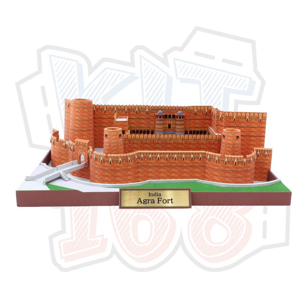 Mô hình giấy kiến trúc Ấn Độ Pháo đài Agra Fort – India