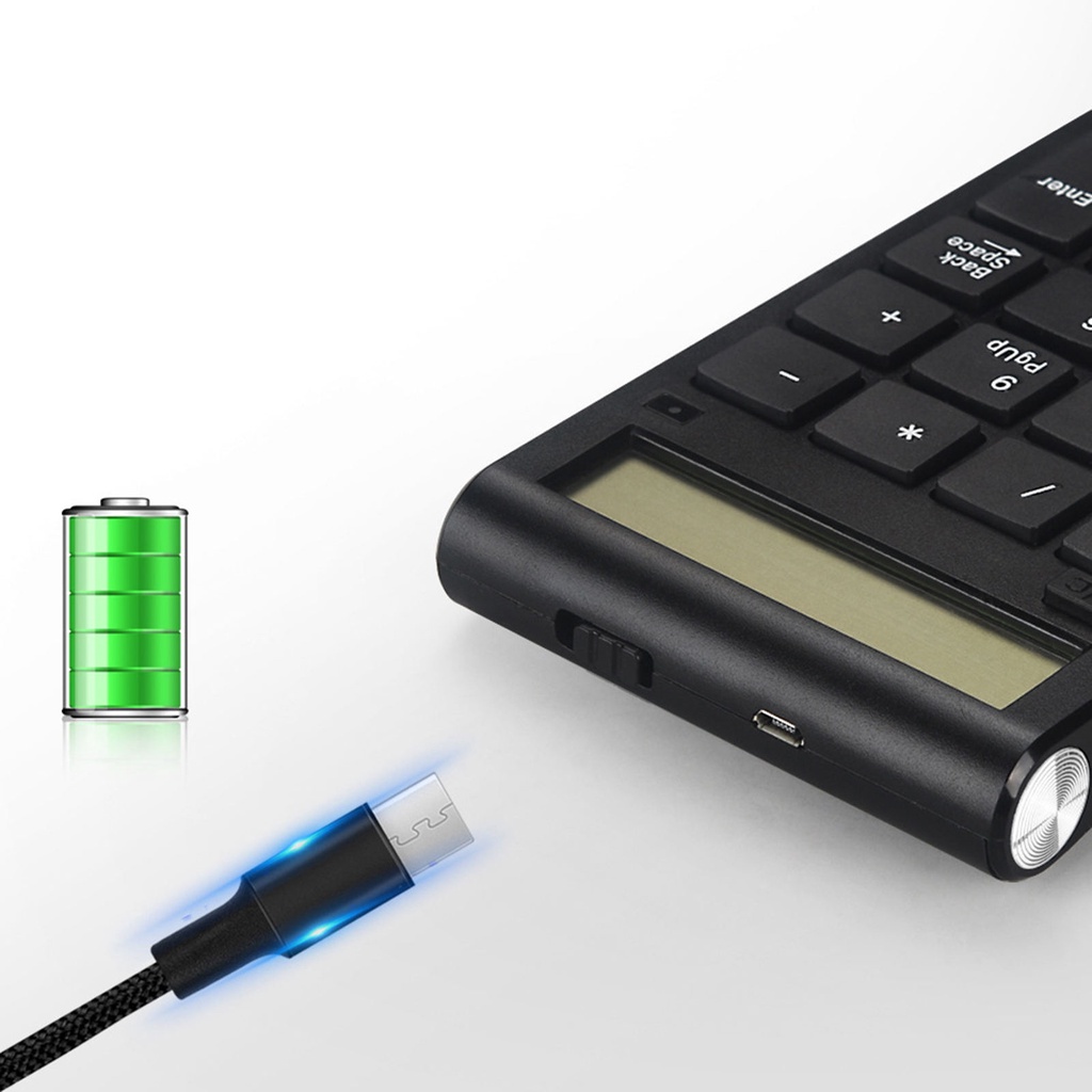 Bàn phím số không dây 2.4G tiện lợi cho máy tính Notebook