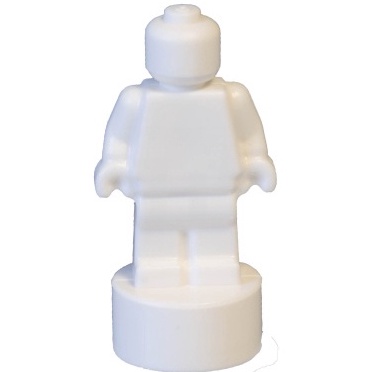 LEGO Micorofigure Trắng, Tượng, Cúp Nhân Vật Minifigures Cỡ Nhỏ 0,84 x 1,49 x 0,64 cm ID 6299492 53017
