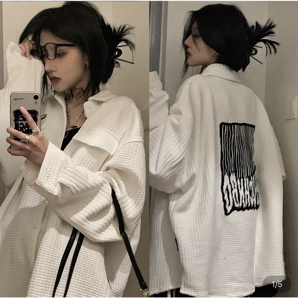 Áo Khoác Sơ Mi Xốp Befoc Unisex Peony_boutique 👉 Chất Dày Dặn Style Hàn Quốc Cá Tính Nam Nữ