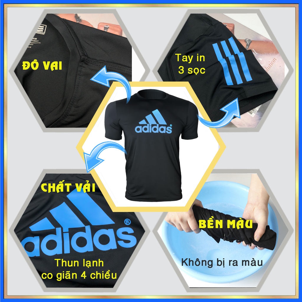 Áo thun thể thao nam đẹp adidas cao cấp, Áo phông nam cổ tròn tay ngắn thể thao nam | BigBuy360 - bigbuy360.vn