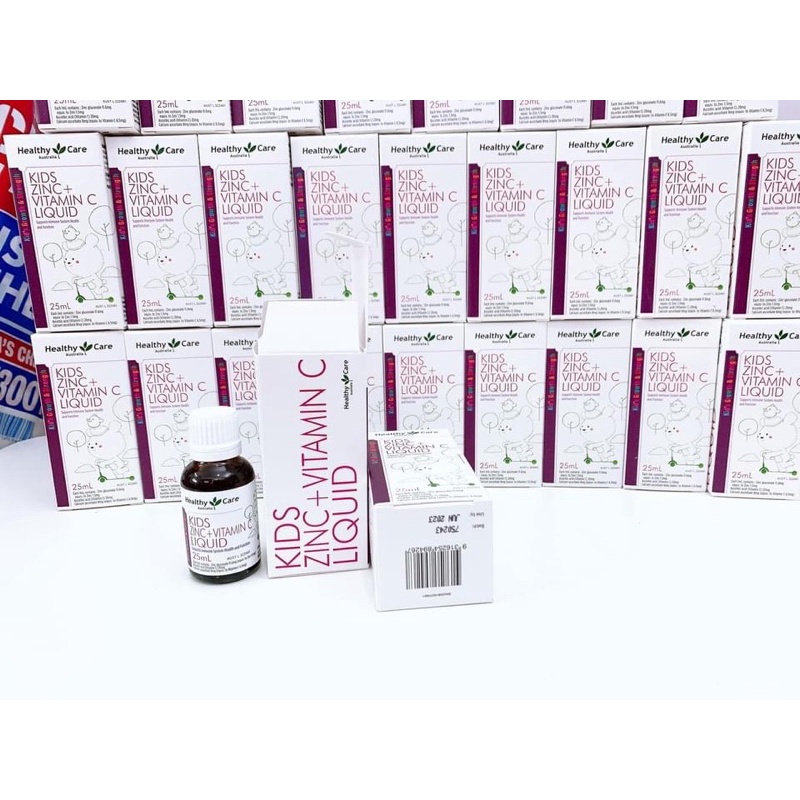 Kẽm Nước Healthy Care Kids Zinc + Vitamin C Liquid 25ml Tăng Cường Sức Đề Kháng Cho Bé