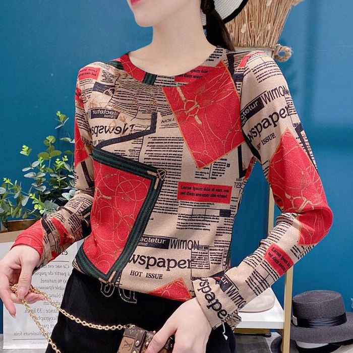 Áo Thun Nữ Dài Tay Cổ Tròn Thời Trang Hàn