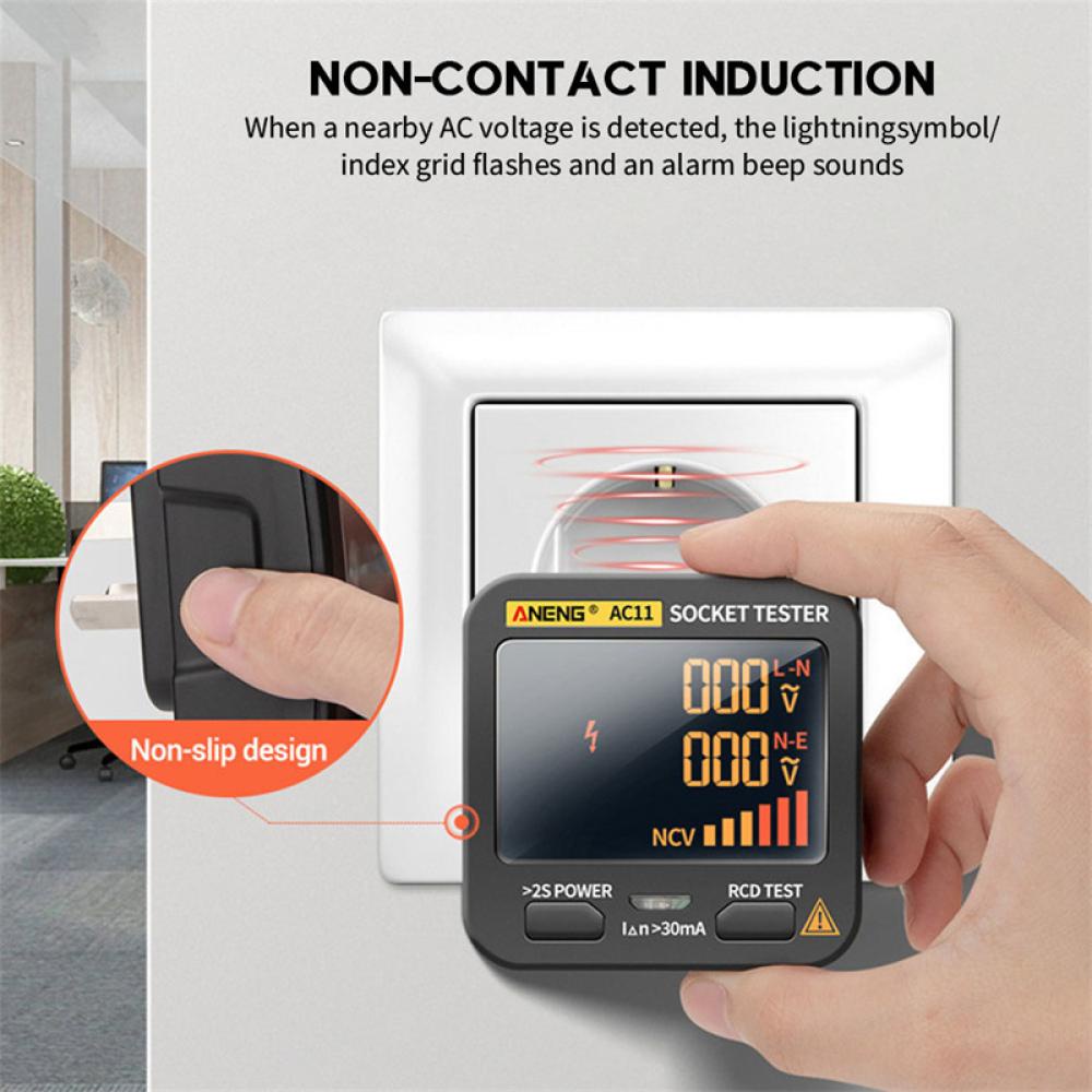 Ổ Cắm Điện Thông Minh ANENG AC11 Kiểm Tra Điện Áp US / UK / EU / AU Plug V4X3