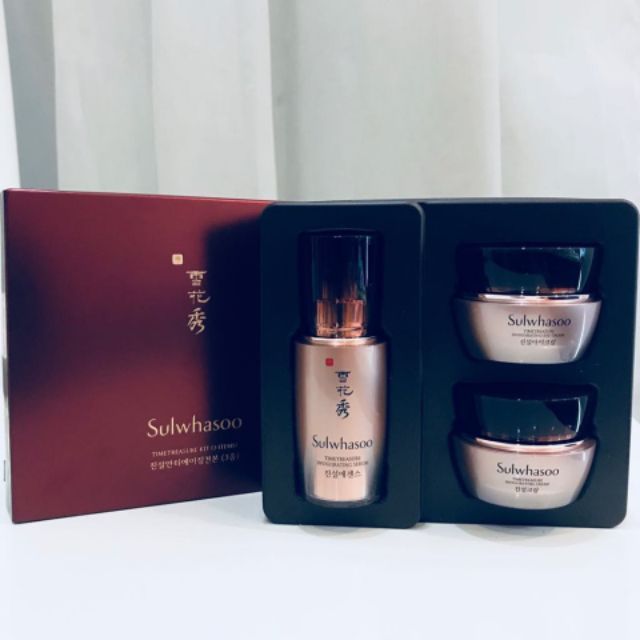 Bộ kem chống lão hóa thông đỏ sulwhasoo (3 sp)( hàng tách set không hộp nhẹ phí ship)