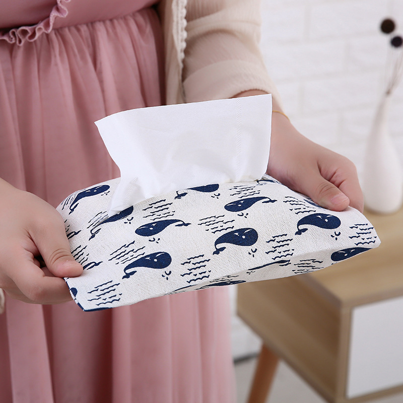 Hộp đựng khăn giấy tiện lợi họa tiết xinh xắn
